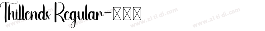 Thillends Regular字体转换